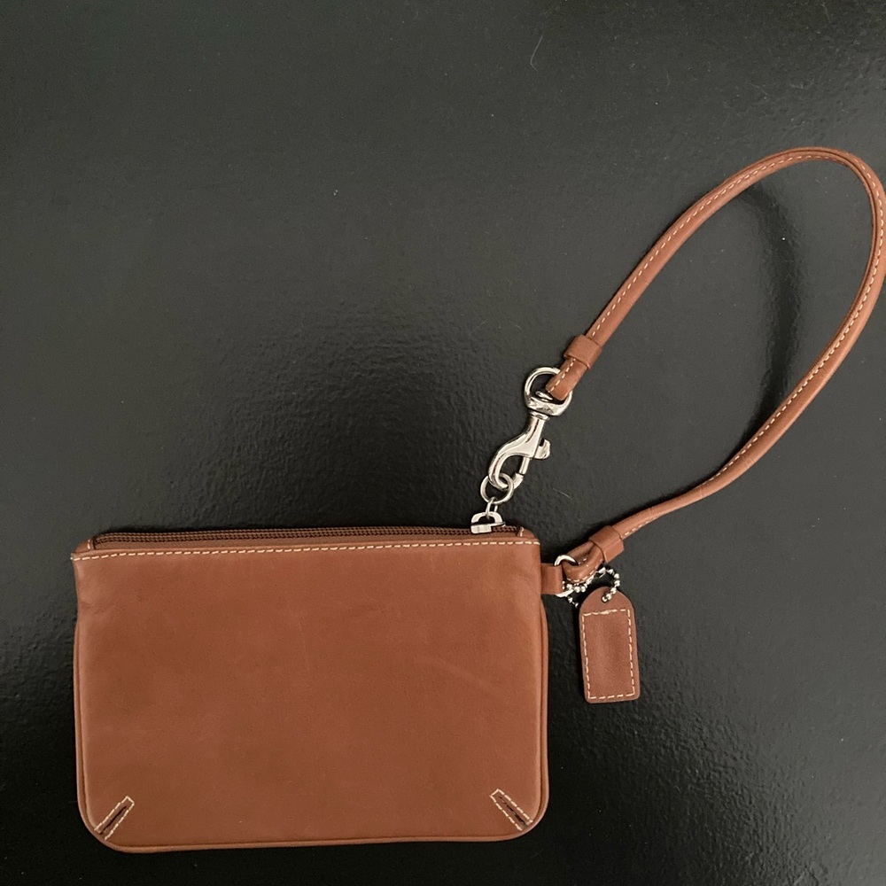 Coach leather wristlet